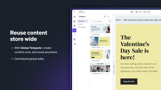 Create designs once and reuse them to ensure brand consistency