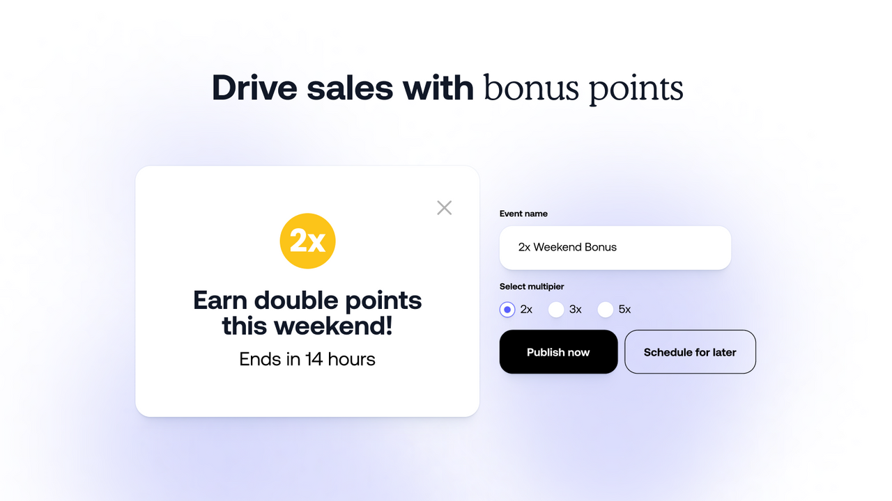 Stimulez les ventes avec des points bonus