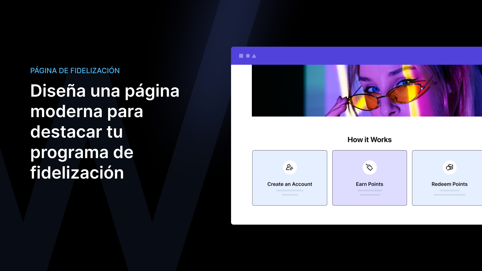 Página de fidelización