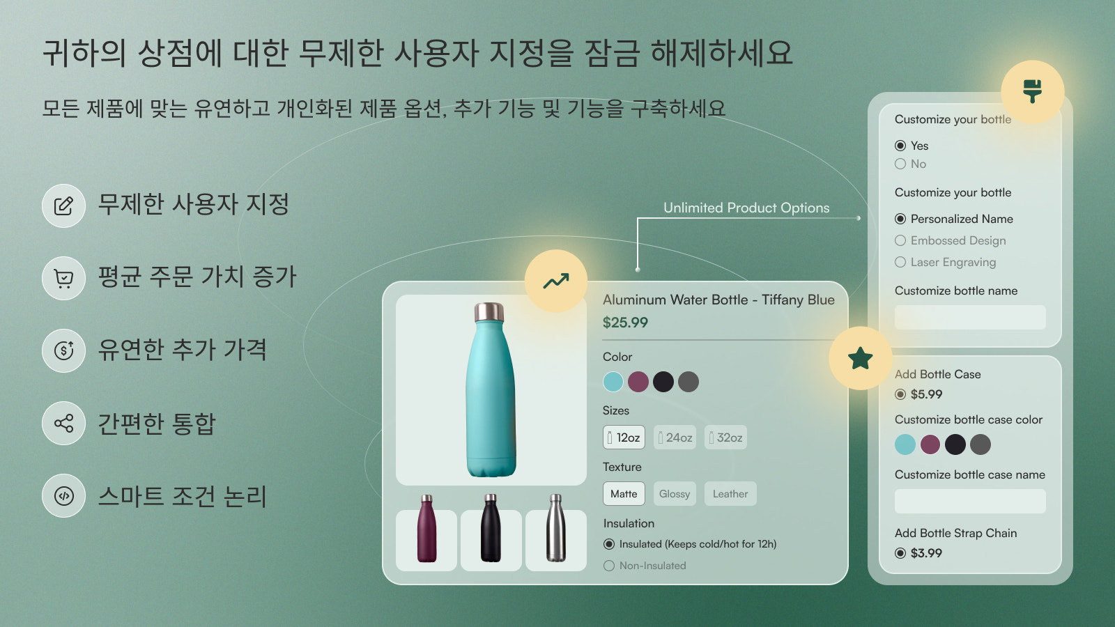 SC 제품 옵션 – 매장을 위한 무제한 맞춤화
