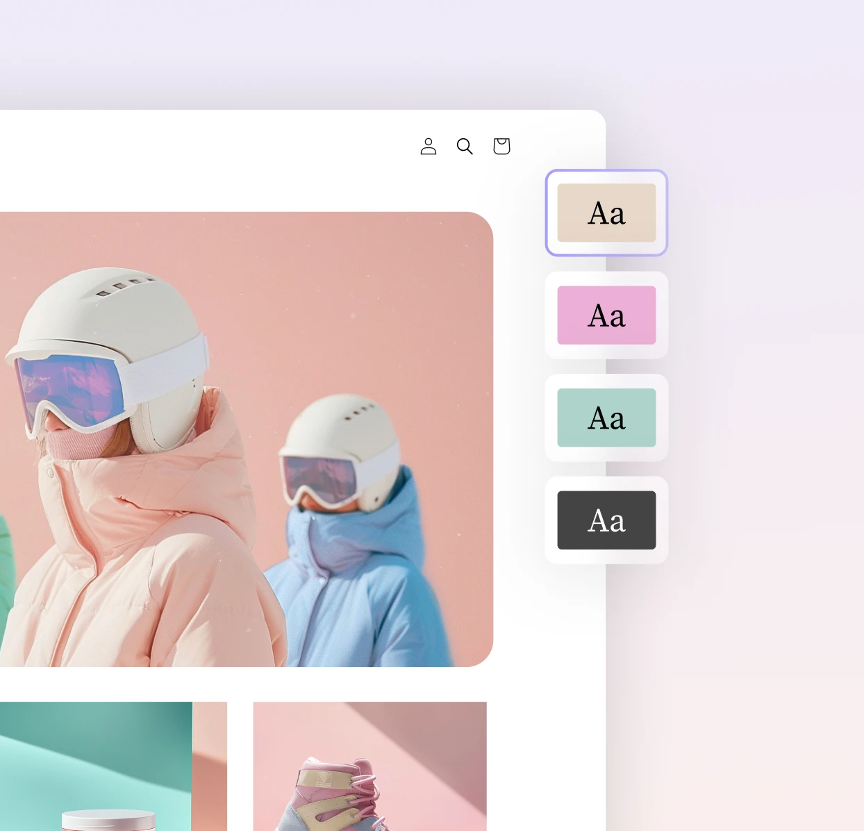 Website builder UI