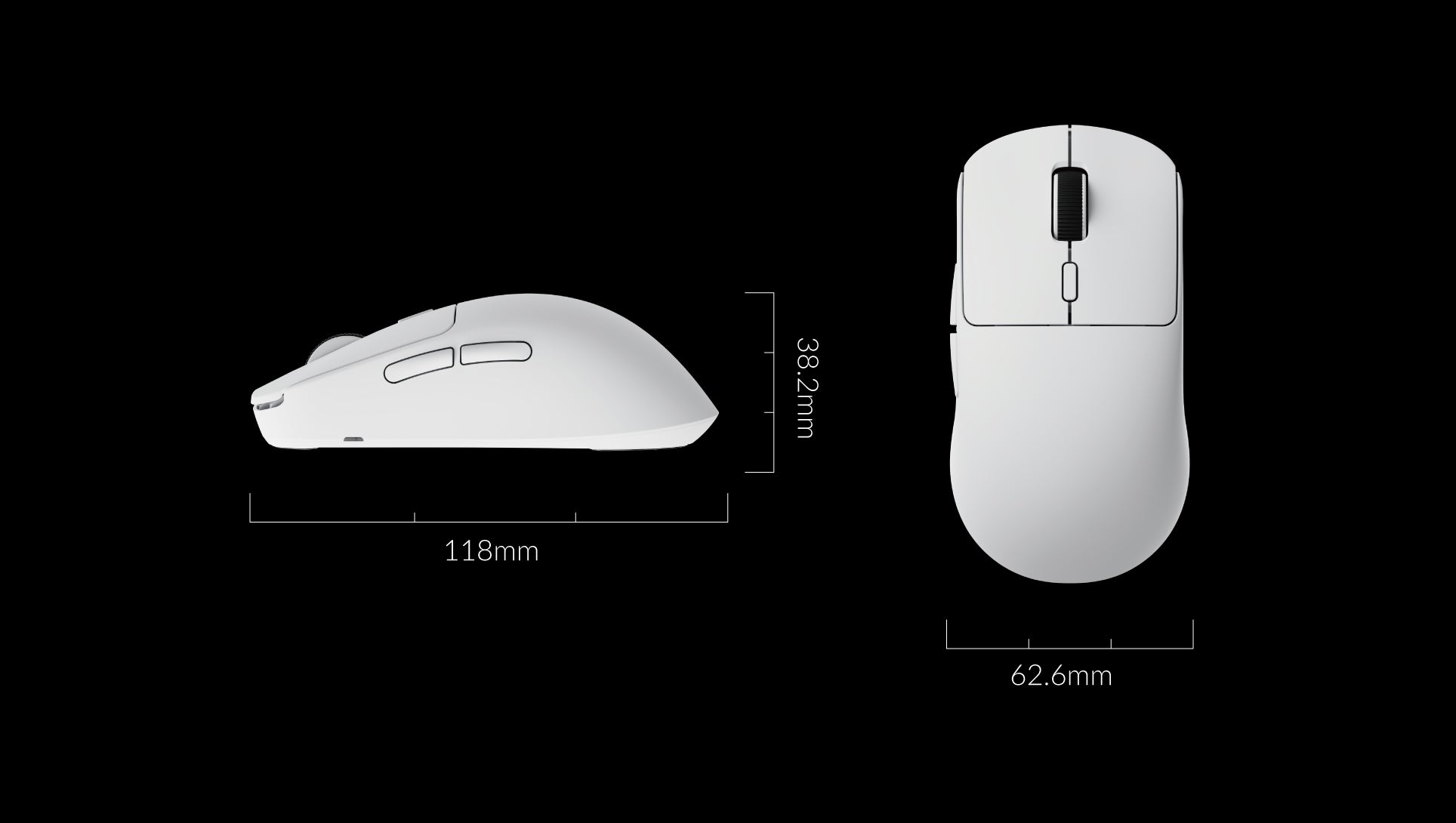 Size of the Lemokey G2 mouse Size of the Lemokey G2 mouse