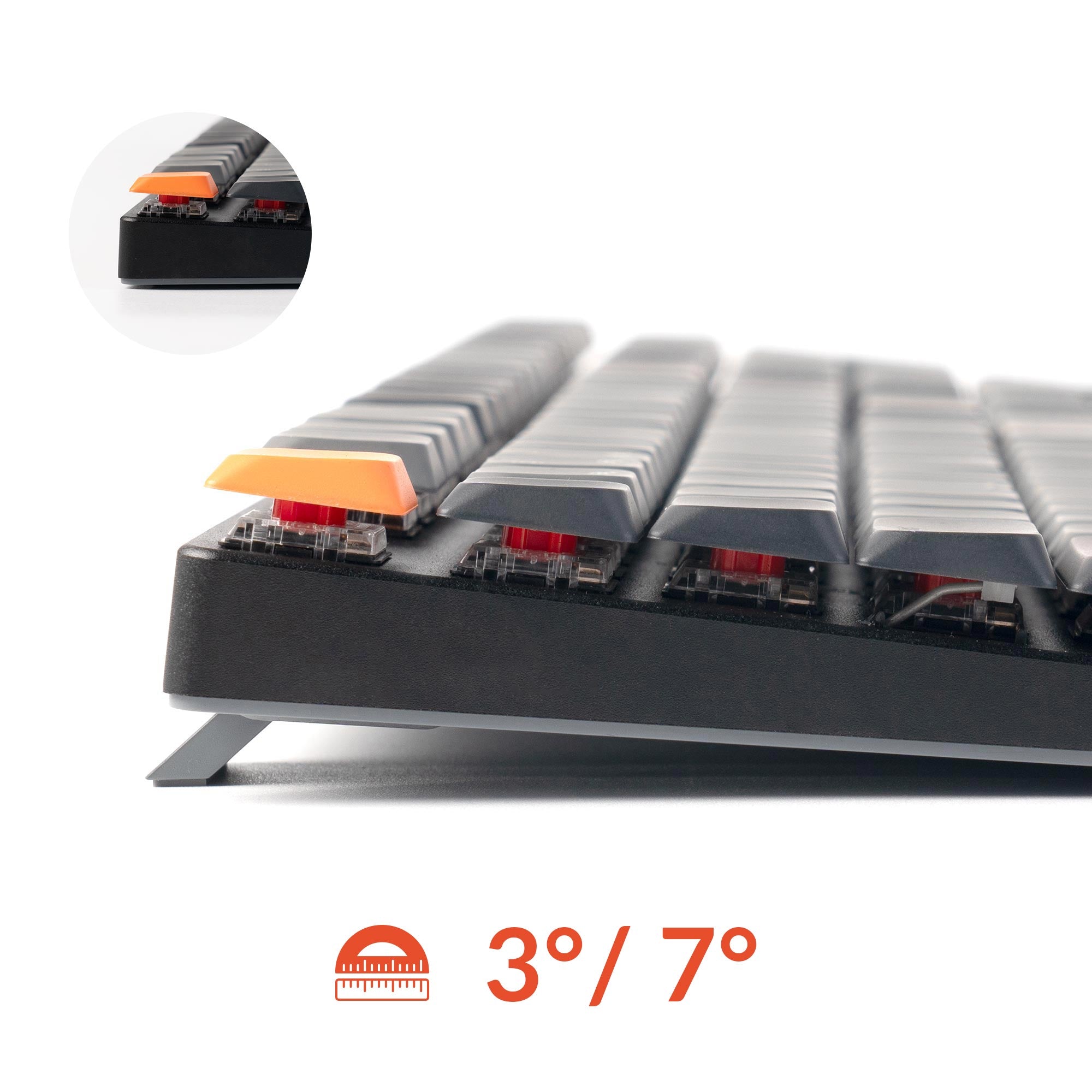 Ergonomic support for the Keychron K5 Version 2 Full-Size Layout Ultra-Slim QMK Wireless Custom Mechanical Keyboard ISO Layout K5-Version-2-ergonomic-support.jpg__PID:ede7b28c-49d6-438a-8ea8-4cc97ada9bb2