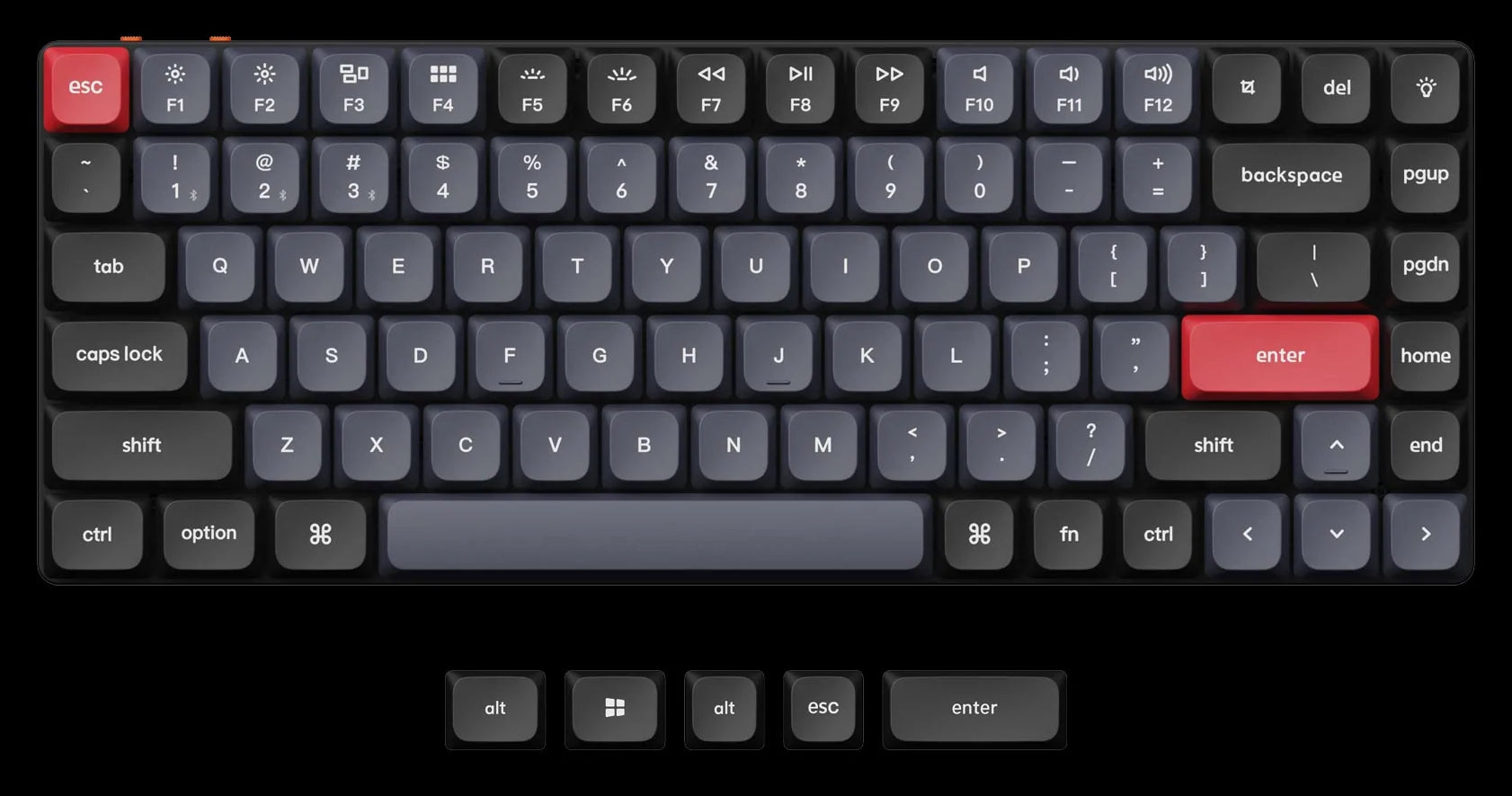 Keychron K3 Pro QMK/VIA Low-Profile Wireless Mechanical Keyboard with extra