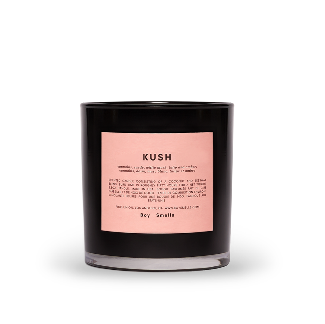 KUSH scented candle by the candle business Boy Smells.