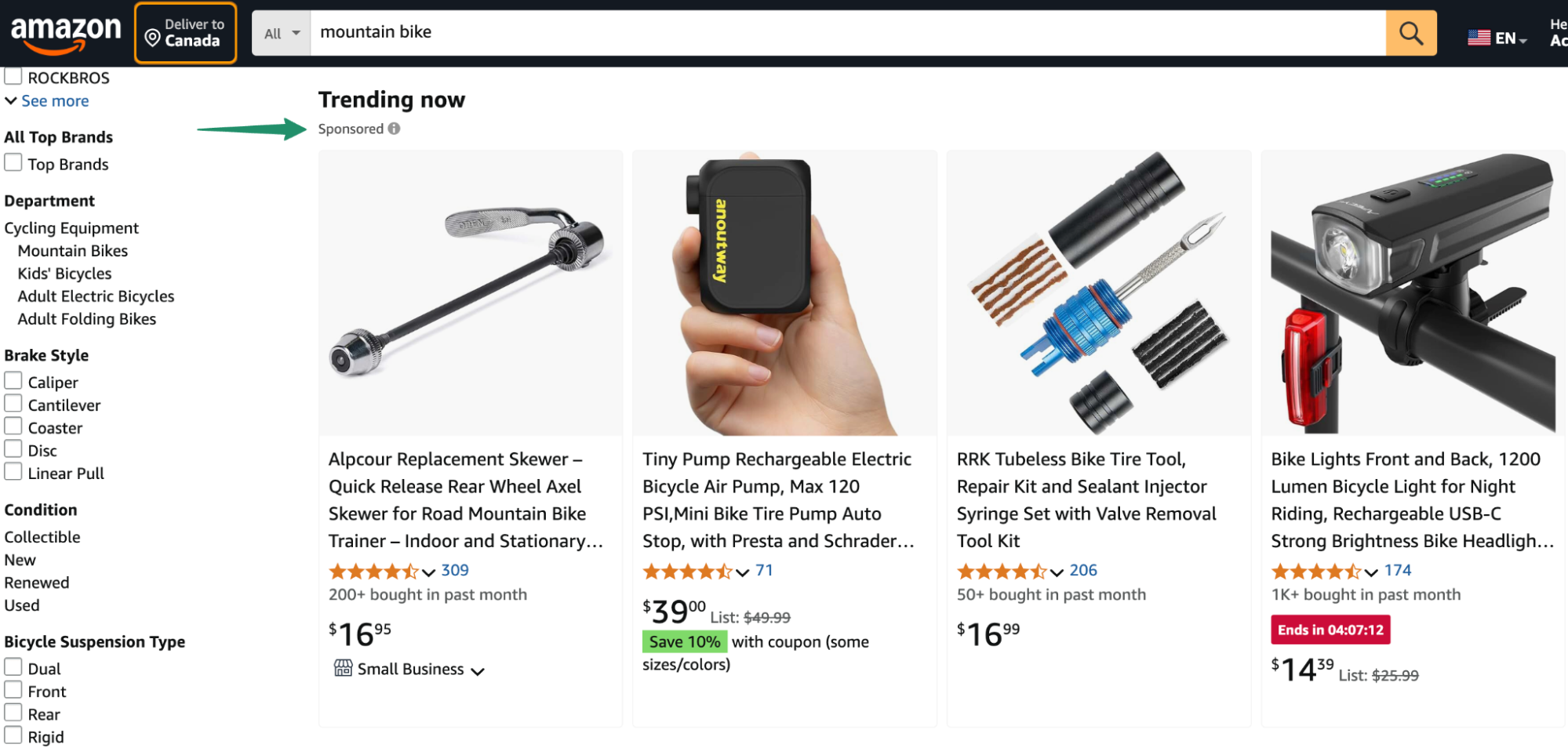 Sponsored products (promoted listings) on Amazon
