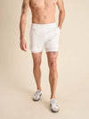 The White Read All About Its 5.5" (Mesh Training Short) - Image 1 - Chubbies Shorts