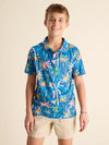 The Wild Blue (Boys Performance Polo) - Image 1 - Chubbies Shorts