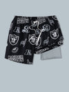 The Neon Raiders 5.5" (NFL Classic Lined Swim Trunks) - Image 1 - Chubbies Shorts