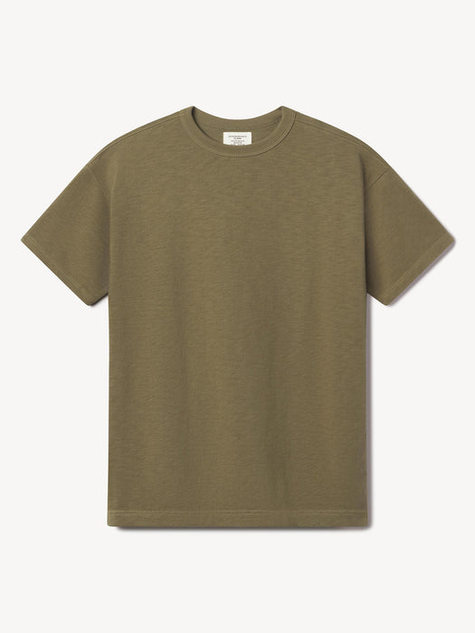 Soft Olive Field-Spec 90S Boxy Heavy Tee - Product Flat