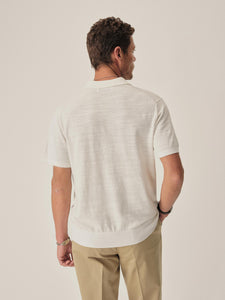 Model wearing Avalon Knit Polo - 1