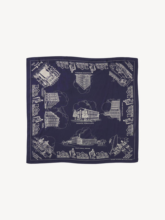 Lee x Buck Mason Navy Mohnton Bandana - Product Flat
