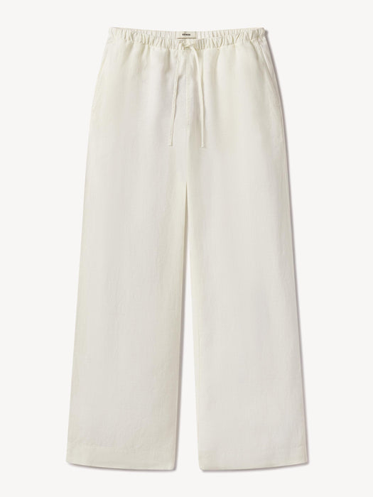 View of the Sea Shell Crosshatch Linen Easy Pant