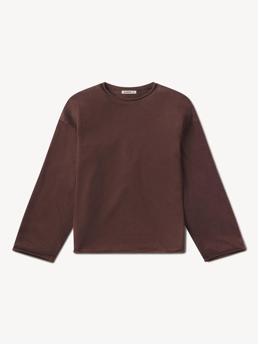 Rosewood Lighthouse Linen Roll Neck - Product Flat