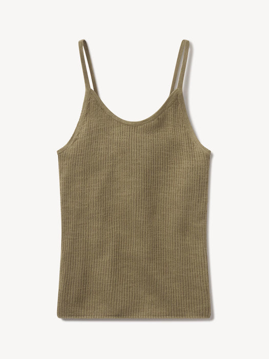 View of the Willow Green Coastal Linen Camisole