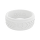 Men's White Chevron Silicone Ring