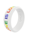Rainbow Love is Love Modern Silicone Ring