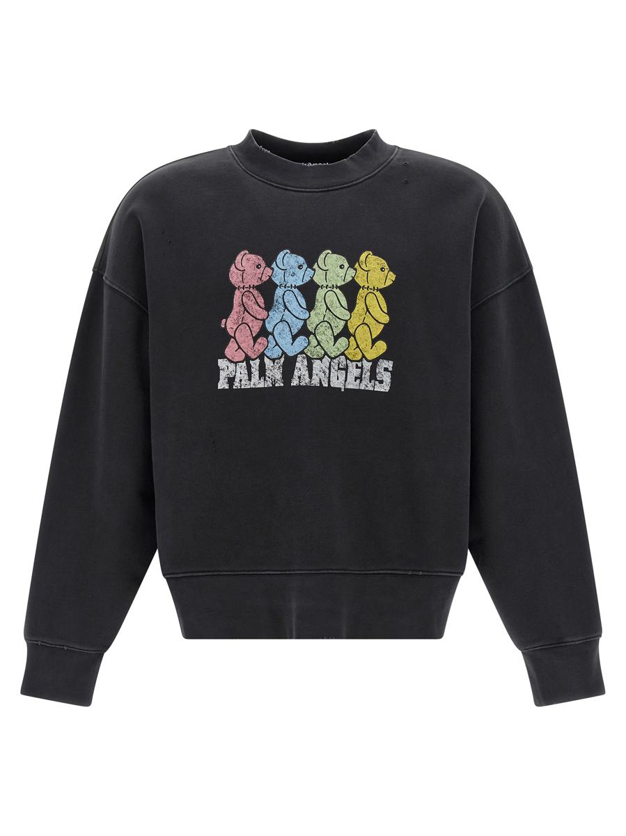 Shop Palm Angels 'crossroads Bears' Sweatshirt In Black