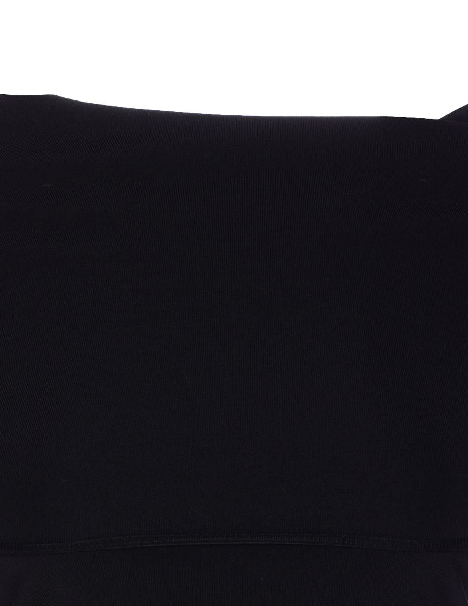 Roberto Collina Cropped Fitted Off-the-shoulder Sleeveless Stretch Tight In Black