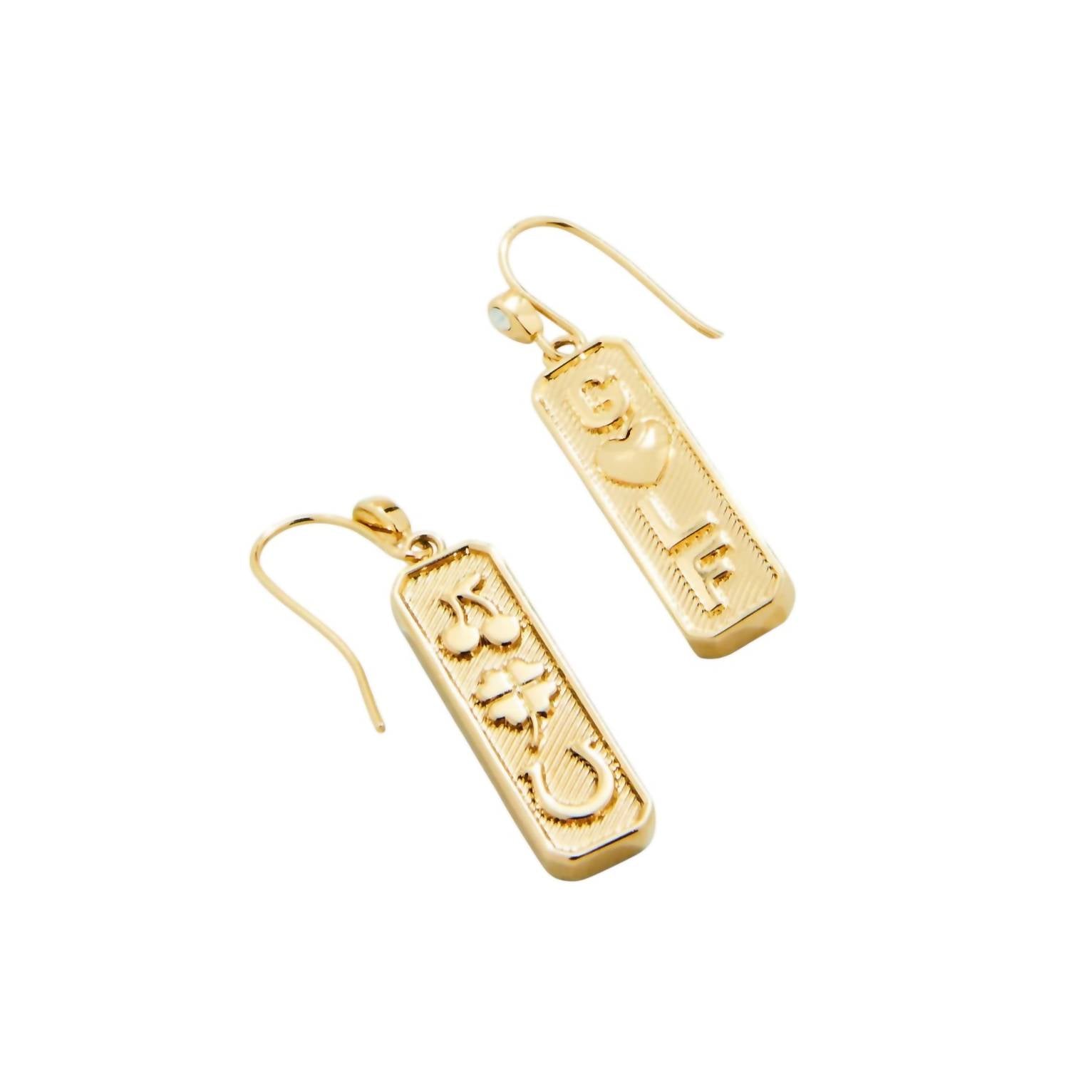 Spartina 449 Women's Sporty Golf Earrings In Gold In Gold