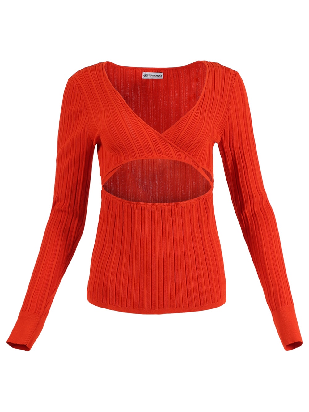 ESTER MANAS LONG-SLEEVE PEEPHOLE TOP