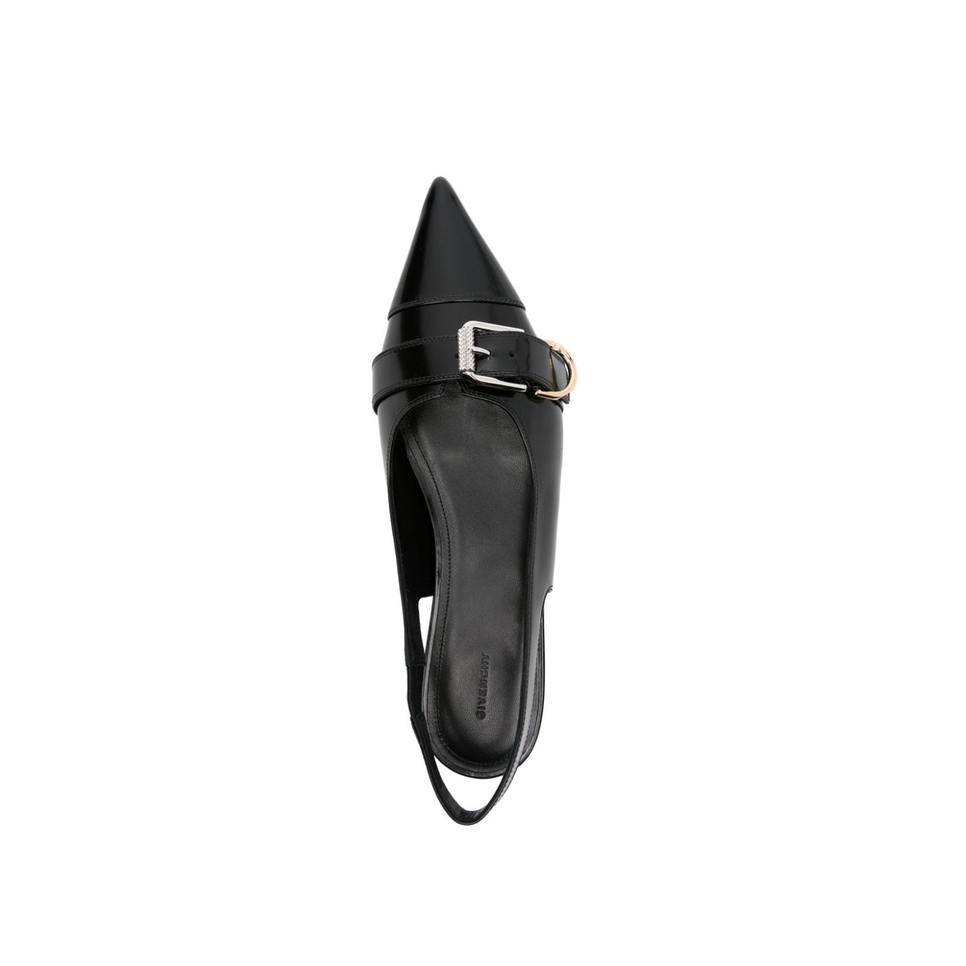 Givenchy Voyou Slingback Ballerina Flat With Pointed Toe In Black