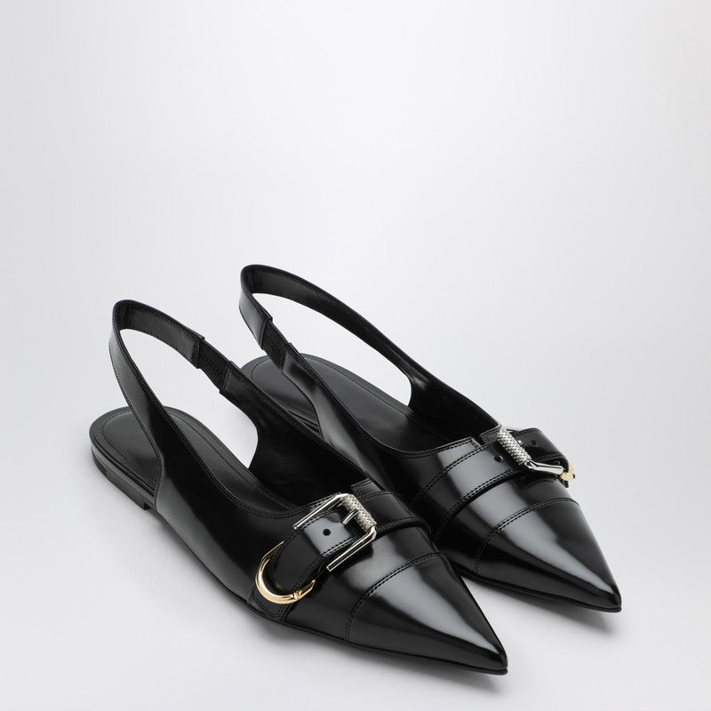 Givenchy Voyou Slingback Ballerina Flat With Pointed Toe In Black