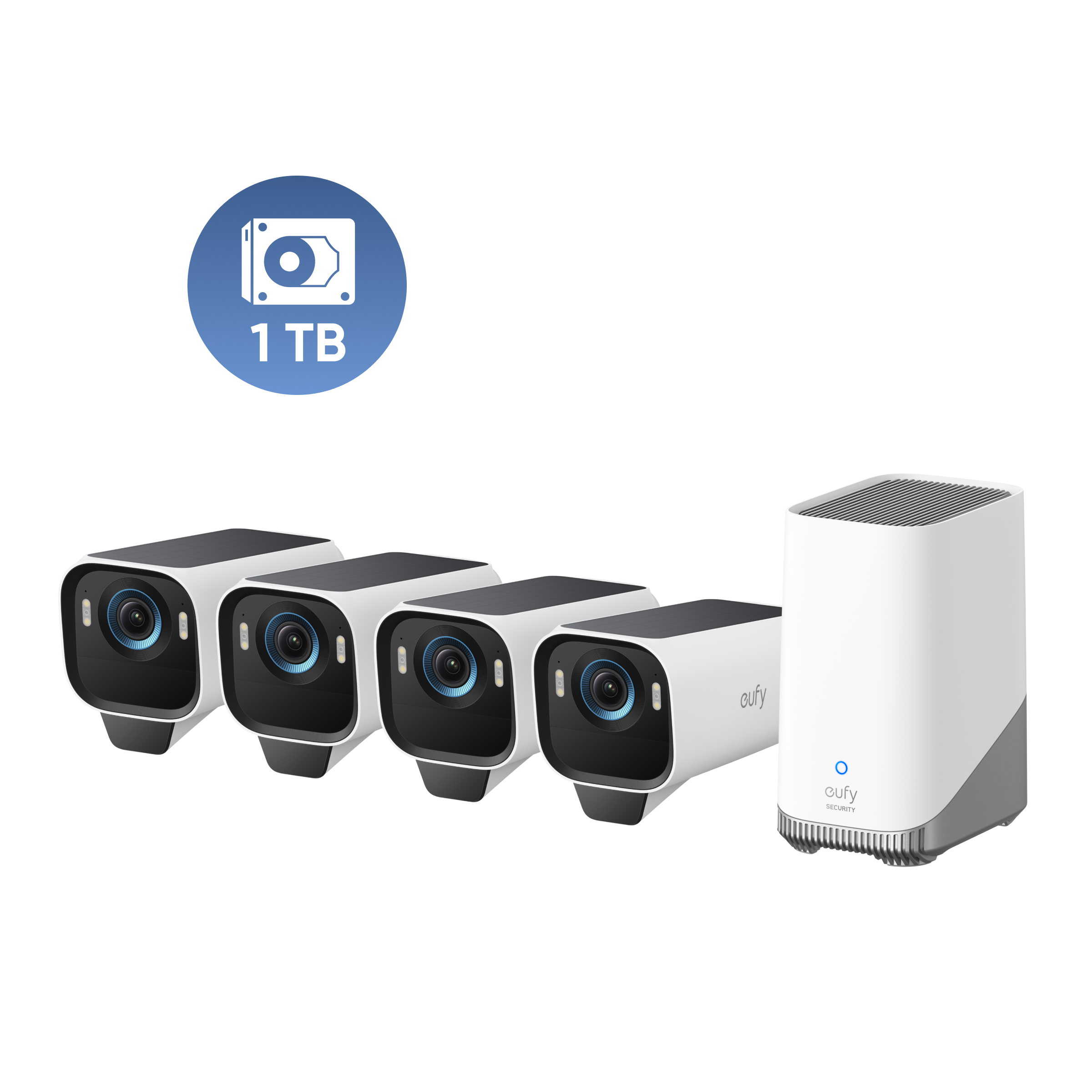 Kit de 4 cam + Disco Duro de 1 TB