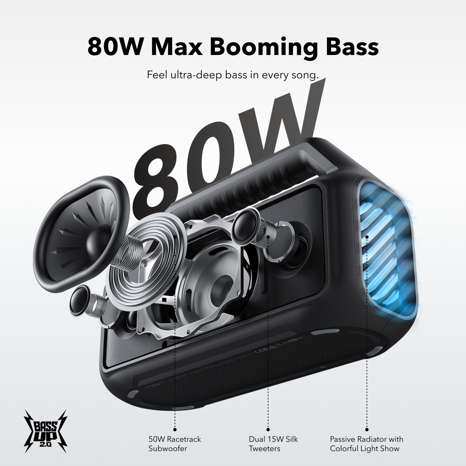 Boom 2 | Portable Bluetooth Speaker for Bass-Black
