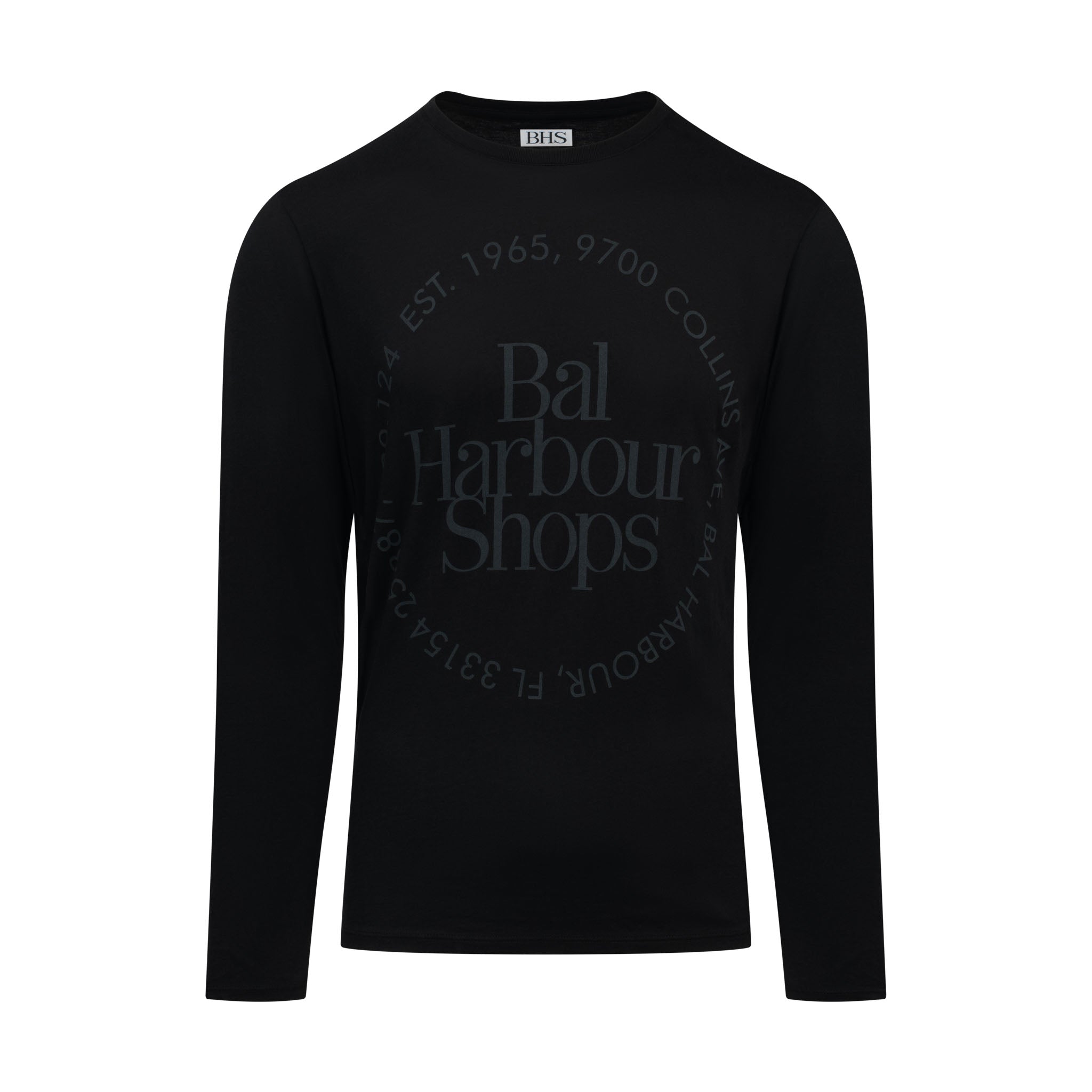 1965 black on black long-sleeve tee