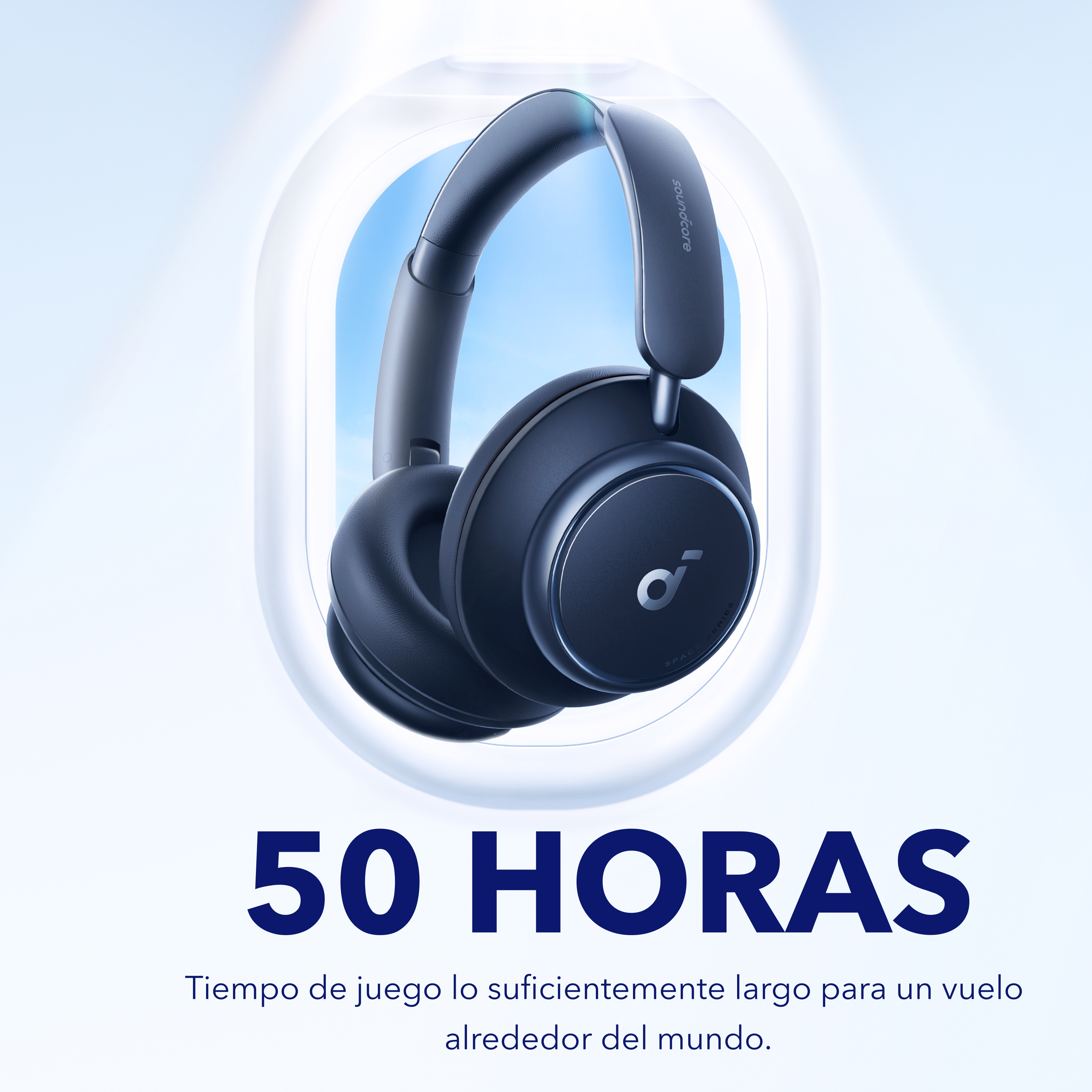 Audífonos Space Q45 | Cancelación de ruido y larga duración-Azul