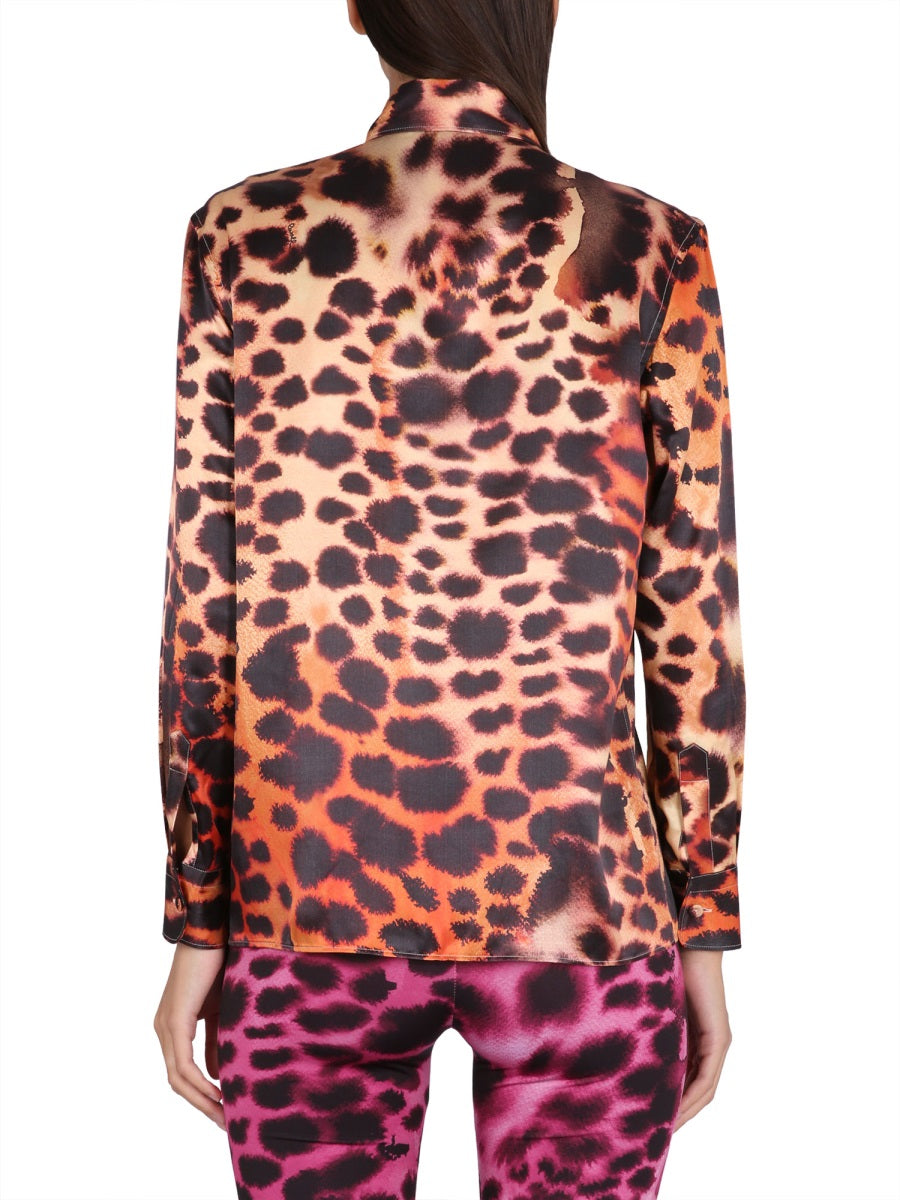 Shop Roberto Cavalli Animal Print Shirt