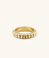 Charlotte Slim Ring featuring a gold beaded band, inspired by French patisserie elegance.