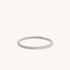 Silver Beaded Ring in 14k white gold with rhodium plating, featuring small decorative beads, 1.3 mm thick, suitable for daily wear.