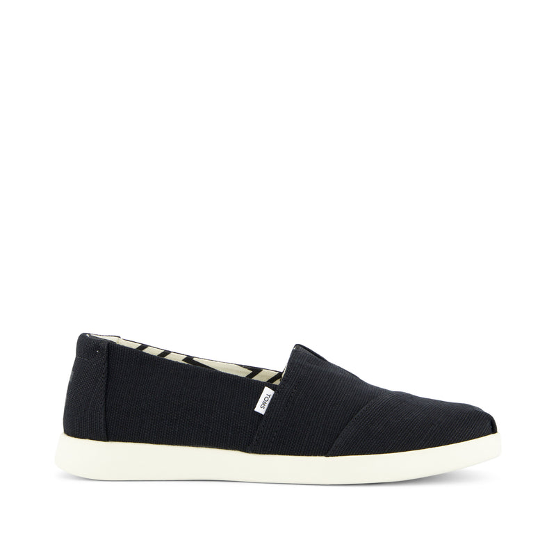 Alpargata Plus Black Heritage Canvas Side View Alpargata Plus Black Heritage Canvas Side View