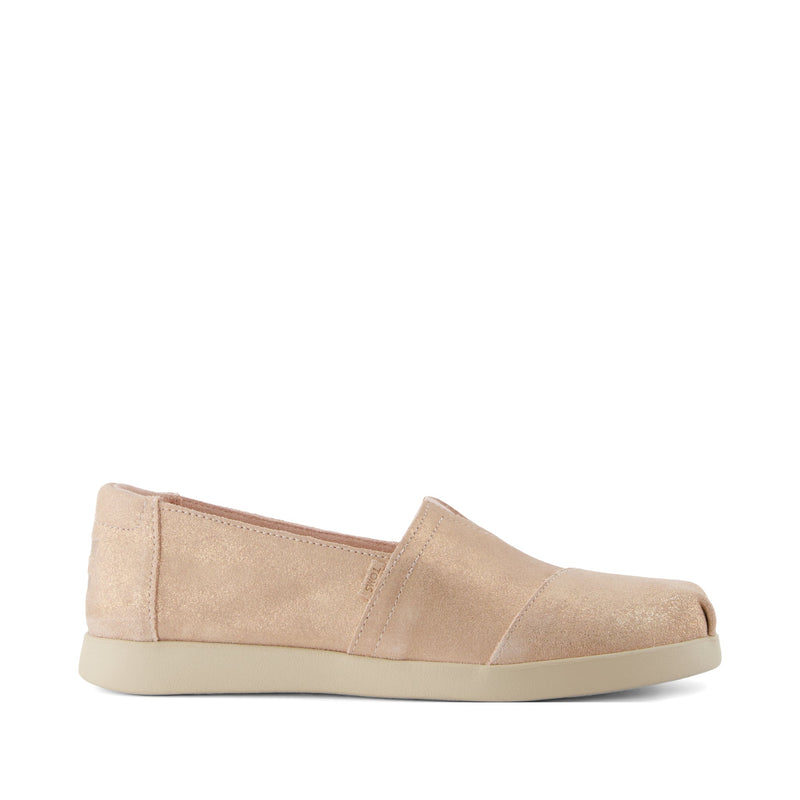 Alpargata Plus - Pale Rose Metallic Suede Side View