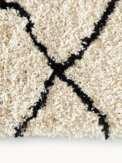 Tapis à poils longs tufté main Naima