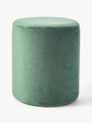 Pouf en velours Daisy, Vert