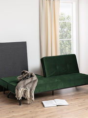 Samt-Schlafsofa Perugia (3-Sitzer), Grün