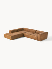 Modulares XL-Ecksofa Lennon aus recyceltem Leder