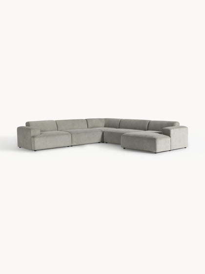 Galleribillede 5 - Ribsfløjl-hjørnesofa Melva