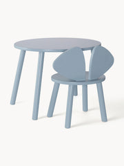 Kindertisch Mouse mit Kinderstuhl, 2er-Set, Blau