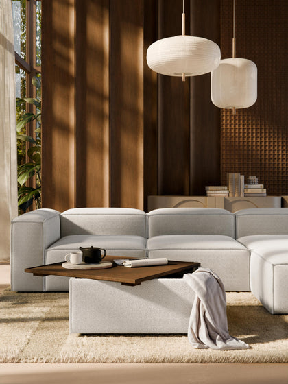 Image de la galerie 7 - Pouf en bouclette avec rangement Lennon