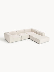 Modulares XL-Ecksofa Lennon aus Leinen-Mix