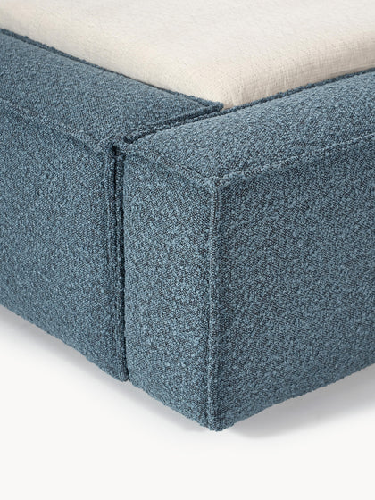 Immagine galleria 10 - Letto imbottito in bouclé con contenitore Lennon