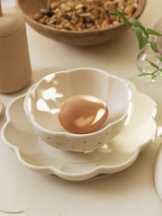 Kindergeschirr-Set Poppy In Bloom aus Silikon (2er-Set), Beige