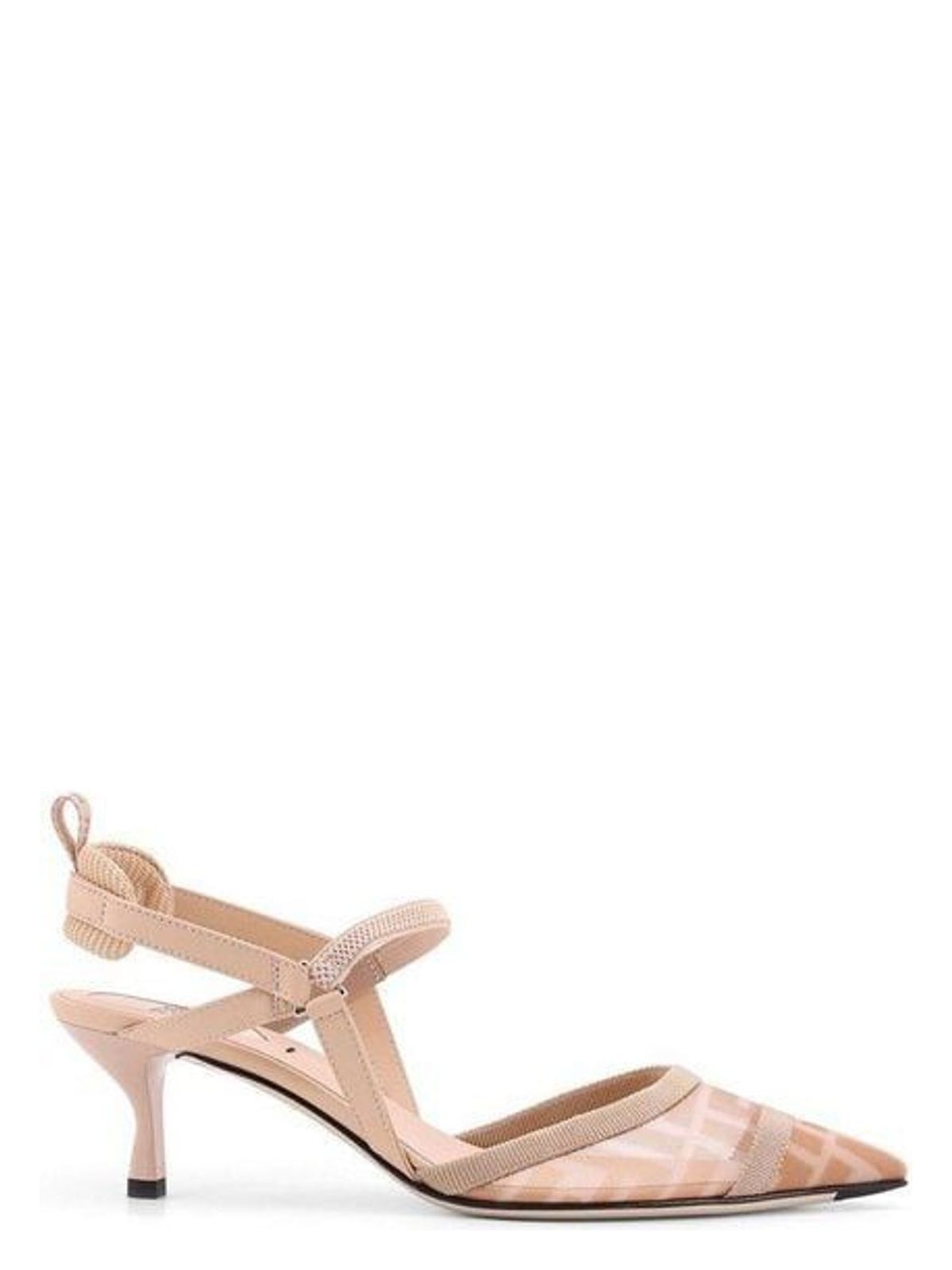 Fendi Lite Slingback With Pointed Toe And Mesh Panels