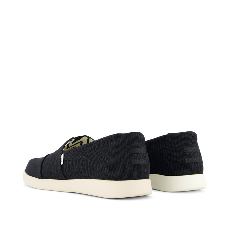 Alpargata Plus Black Heritage Canvas Back View