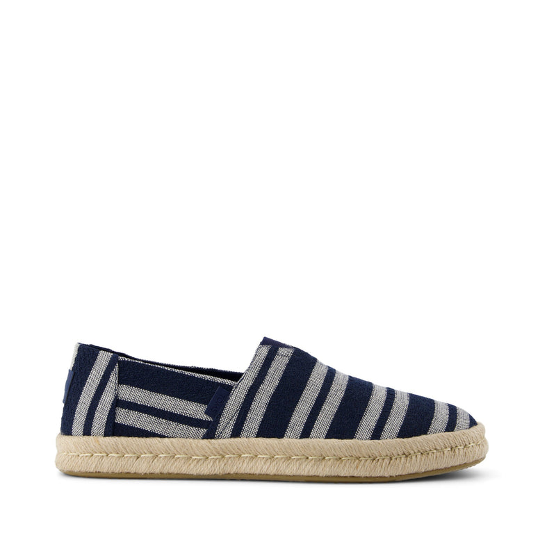 Alpargata Rope 2.0 Espadrille - Navy Beach Stripe Side View Alpargata Rope 2.0 Espadrille - Navy Beach Stripe Side View