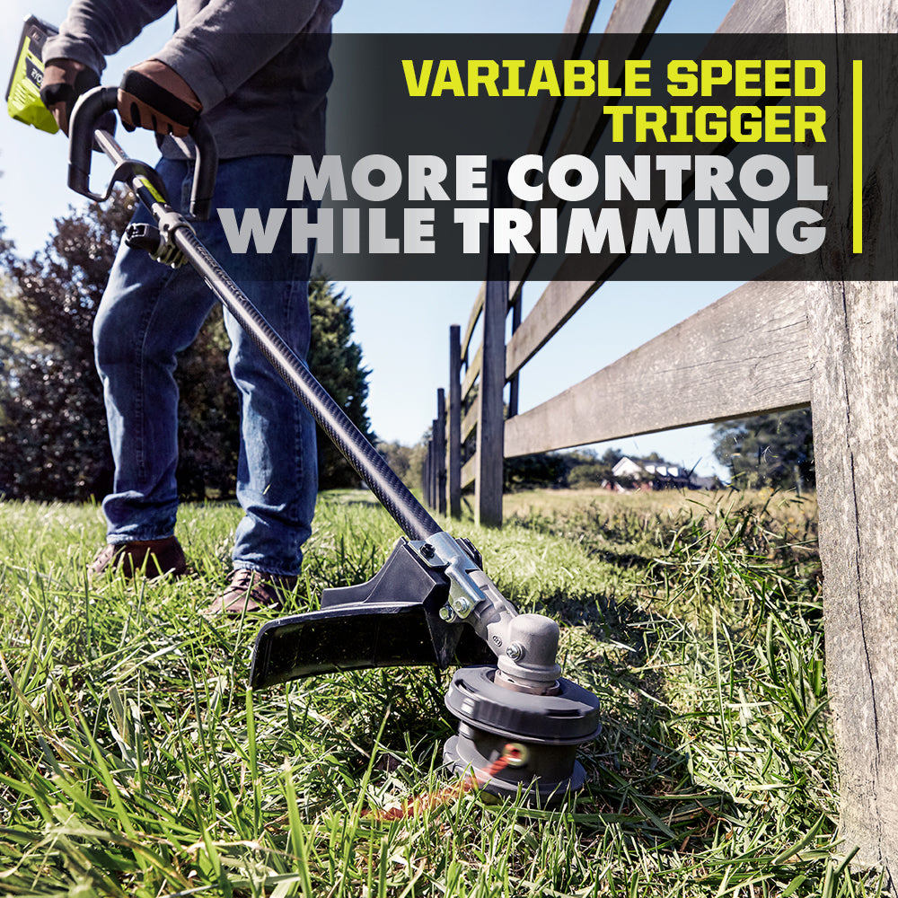 40V HP BRUSHLESS 600 CFM WHISPER SERIES BLOWER & 15" CARBON FIBER STRING TRIMMER COMBO KIT Image 11